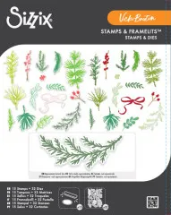 Framelits Die Set with Stamps - Winter Greenery