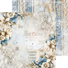 Papierbogen mit Strickmuster und weihnachtlichen Blumen aus Snow Games