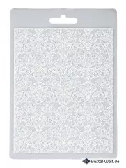 Stamperia Soft Mould A5 flexible Gießform mit erhabenen Damask-Ornamenten, weiße Kunststoffform