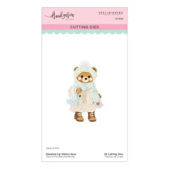 Spellbinders Etched Dies - Christmas Blush - Bundled Up Winter Bear by Frank Garcia