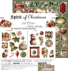 Spirit of Christmas Extras Set Detailansicht mit Weihnachtsmotiven und Verpackung