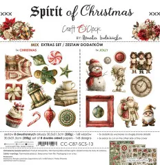 Spirit of Christmas Extras Set von Craft O'Clock mit weihnachtlichen Motiven und Bogenübersicht