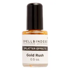 Flasche der goldfarbenen Splatter-Effects-Farbe im Nagellack-Design, Füllmenge 0,5 oz.