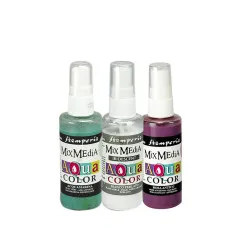 Stamperia Aquacolor Spray Kit mit drei 60ml Flaschen in Aquamarine, Pearl White und Antique Pink
