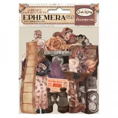 Stamperia Ephemera Our Way 300gr Papier-Stanzteile mit Vintage-Motiven, Frau mit Koffer, Kamera, Rosen und Blumen in Braun- und Rosatönen