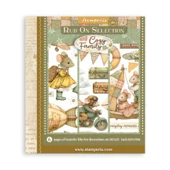 Stamperia - Rub-on Assortment - Cozy Family