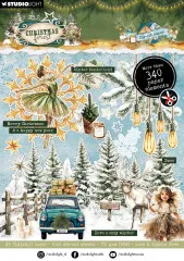 Studio Light - Die-Cut Paper Pad - Christmas Forest - Elements
