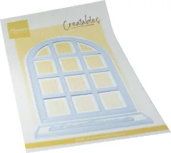 Creatables-Stanzform eines Bogenfensters mit zwölf Fenstersprossen.