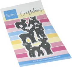Craftables-Stanzform mit mehreren Rehsilhouetten in unterschiedlichen Größen.