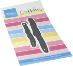Zwei schmale Craftables-Stanzformen mit winterlicher Hügel- und Schneelandschafts-Silhouette.