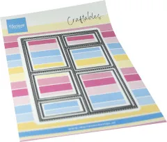 Craftables-Stanzform mit sechs unterschiedlich großen Briefmarken-Rahmen im Raster.