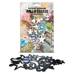 Cutting Dies Nr. 24 - Cell Figures - Moon Stars by Bipasha Bk