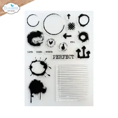 Stempelbogen "Perfectly Imperfect" auf durchsichtiger Folie, Verpackungsansicht