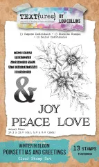 TEXT{ures} - Clear Stamps - Winter in Bloom - Poinsettias and Greetings by Lou Collins