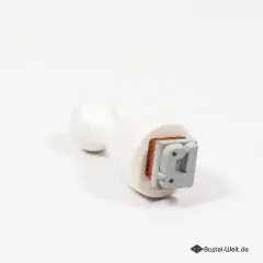 Ansicht der grauen Stempelfläche des Holzstempels Haus aus der Nähe