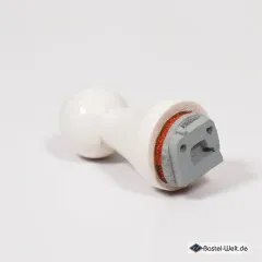 Detailansicht der grauen Stempelgummifläche mit Wellenmotiv