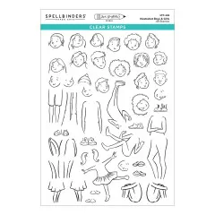 Spellbinders Clear Stamps - Storybook Illustrations - Illustrated Boys & Girls by Josh Griffiths