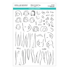 Spellbinders Clear Stamps - Storybook Illustrations - Illustrated Lady by Josh Griffiths