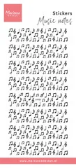 Aufklebersticker Music Notes von Marianne Design mit Notenschlüsseln und Musiknoten