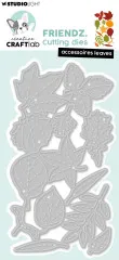 Studio Light Friendz Cutting Dies Accessoires Leaves, Stanzschablone mit 15 Blattmotiven auf mintfarbener Verpackung