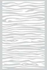 Die Holzmaserungs-Schablone des Sets mit feinem, geschwungenem Maserungsmuster.