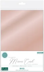 Verpackter Spiegelkarton A4 in schimmerndem Rosé-Gold, 10 Bogen, The Essentials von Craft Consortium