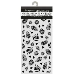 Stamperia Thick Stencil - Christmas Pinecones Pattern