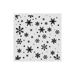 Stamperia Dicke Schablone mit vielfältigem Schneeflocken-Muster in verschiedenen Größen.