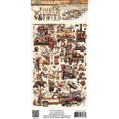 Laser-Cut-Element-Set mit 137 Teilen: Hüttenmöbel, Wildtiere und Oldtimer-Truck