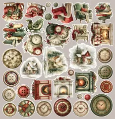 Craft O'Clock Spirit Of Christmas Extras Set Jolly Uhren und Kamine