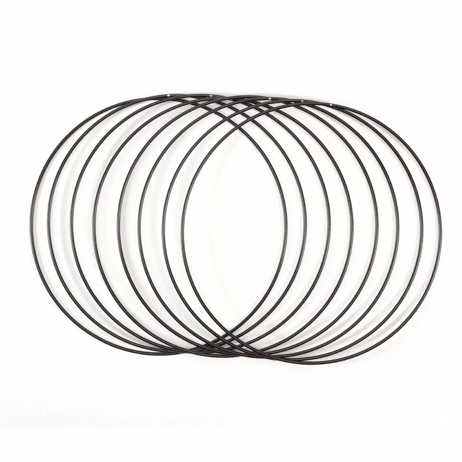 Vaessen Creative Metallringe 25 cm Schwarz (8er)
