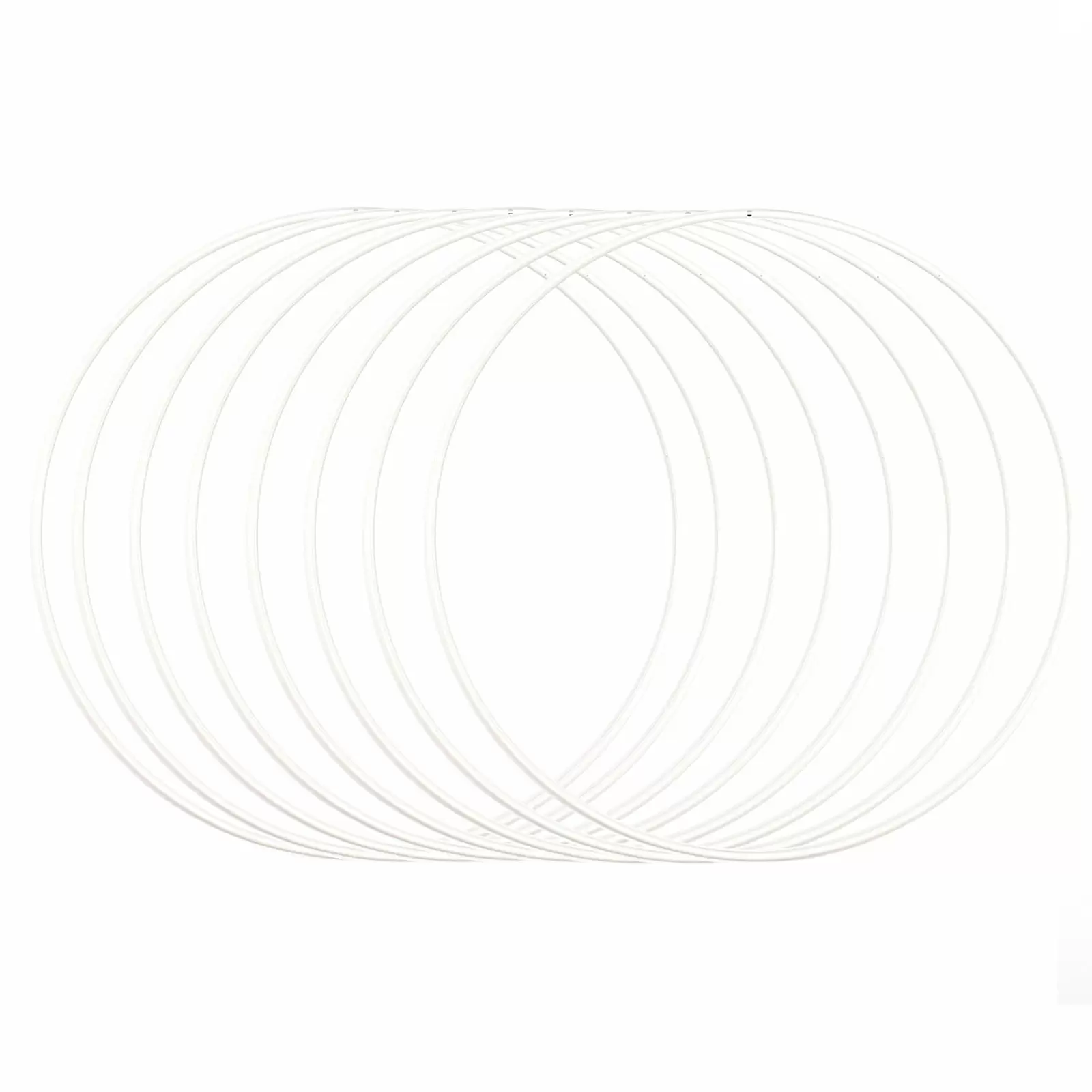 Vaessen Creative Metallringe 25cm Weiss (8er)