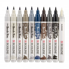 Ecoline Brushpen Set (10er) - Greys