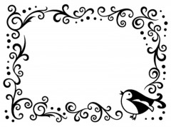 Embossing Folder - Bird Scroll