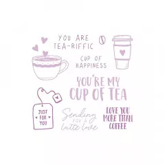 Tonic Studios Clear Stamps - tea and coffee