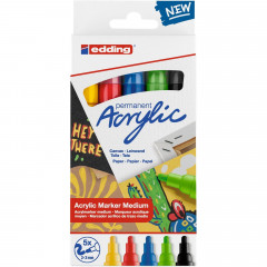 Edding 5100 Acrylic Marker Medium Basic Set