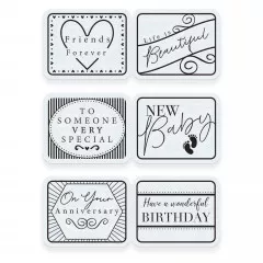 Essentials Simply Stamped Stamps Set - Rectangular Sentiment