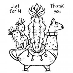 Clear Stamps - Llama Planter