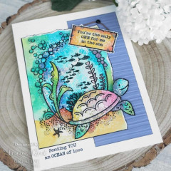 Woodware Clear Stamps - Underwater Oval Frame