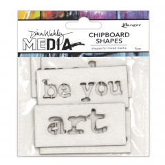 Dina Wakley Media Chipboard Shapes - Words