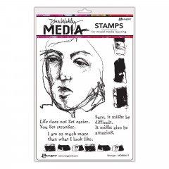 Dina Wakley Media Cling Stamps - Stronger