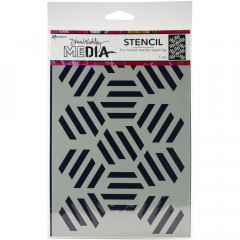 Dina Wakley Media Stencil - Fractured Hexagons