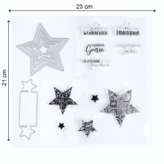 Mundart Stanzschablone Clear Stamps Set - Sterne