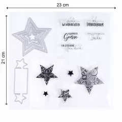 Mundart Stanzschablone Clear Stamps Set - Sterne