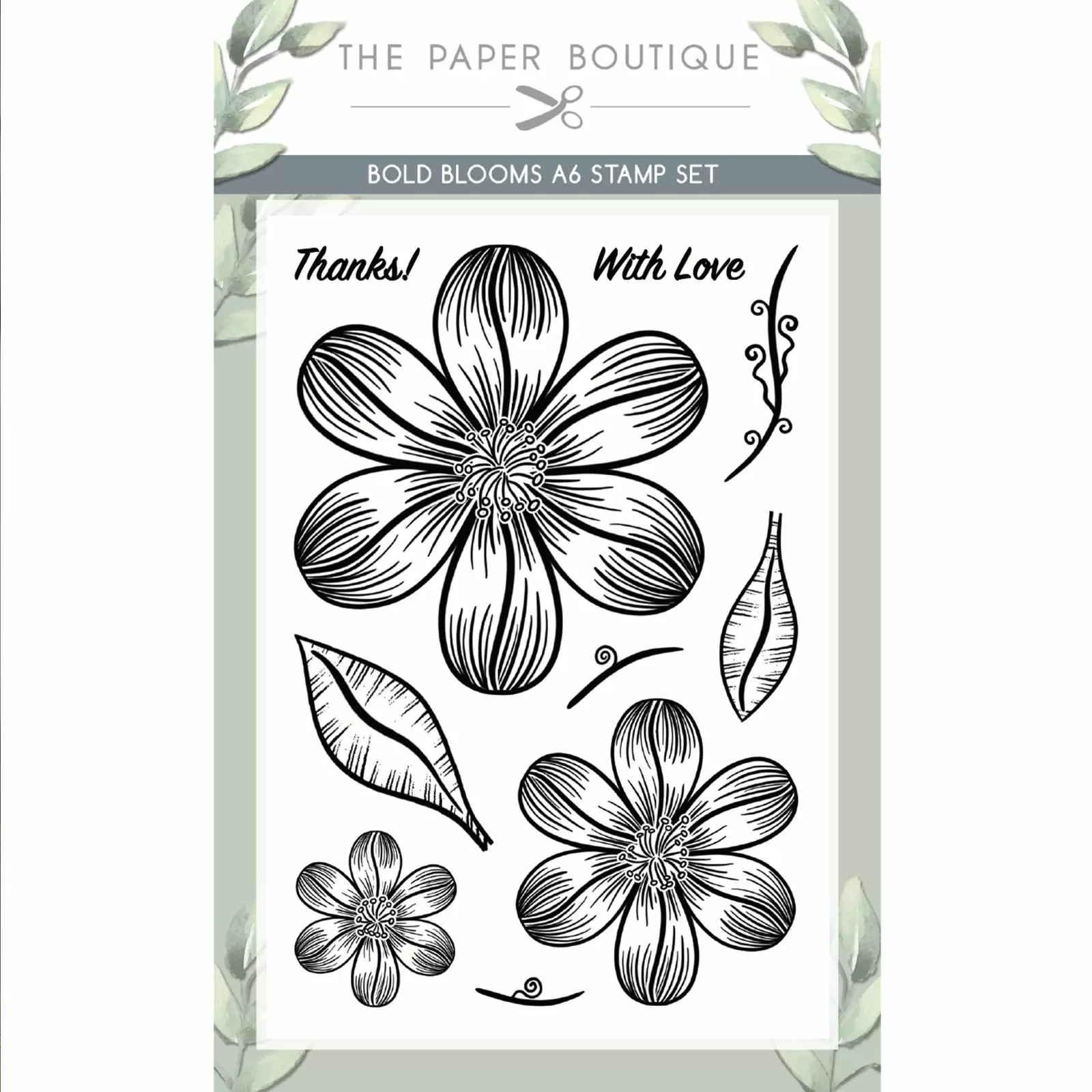 Clear Stamps Set - Bold Blooms