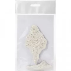 Cling Stamps - Young Girl W/Flowers