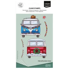 Vaessen Creative - Clear Stamps - Christmas Hippie Bus 2 by Carla Creates