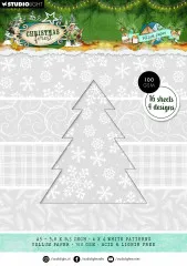 Studio Light - Vellum Pattern Paper Pad - Christmas Forest - Backgrounds
