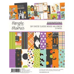 Verpackung des 6x8-Papierblocks mit 24 doppelseitig bedruckten Halloween-Designpapieren