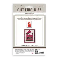 Stamperia Cutting Dies 'Christmas Message': 8 Stanzschablonen, 10 x 14 cm, Briefkasten-Motiv.